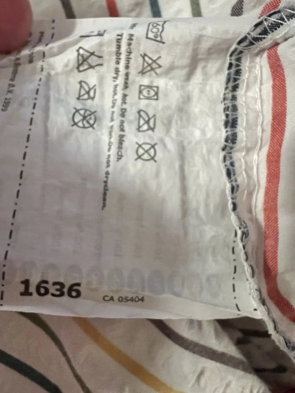 IKEA RAJGRÄS Full Queen Duvet Cover Seersucker Multicolor Stripes 100% Cotton